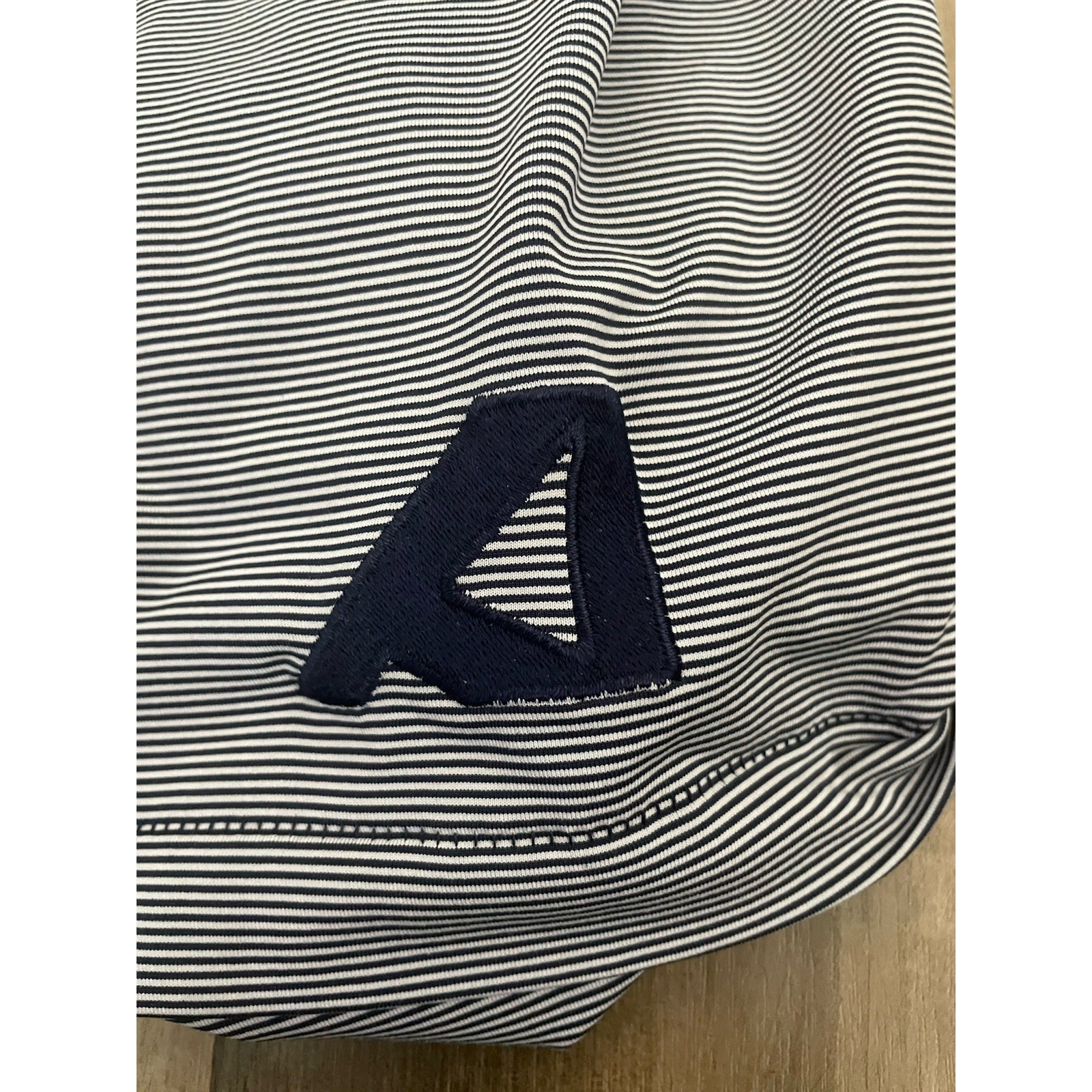 Peter Millar Polo Shirt Men's Size Large Blue Strip Performance Summer Comfort — image 4 of 7